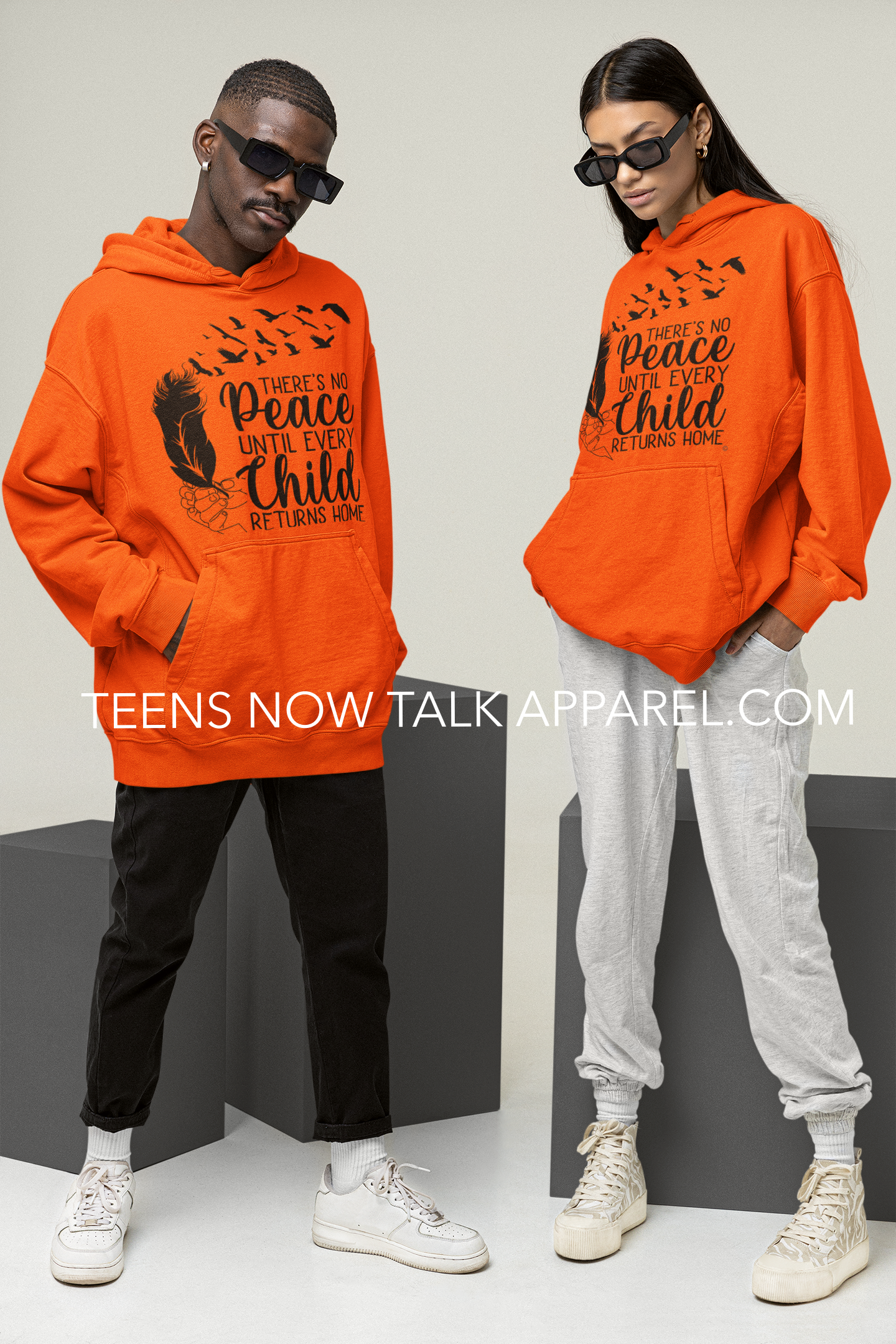 No Peace Orange Hoodie  -   Every Child Matter