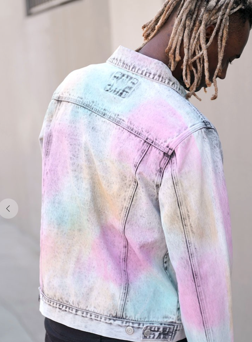 DENIM JACKET MULTI COLOR AIRBRUSHED